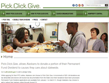 Tablet Screenshot of pickclickgive.org